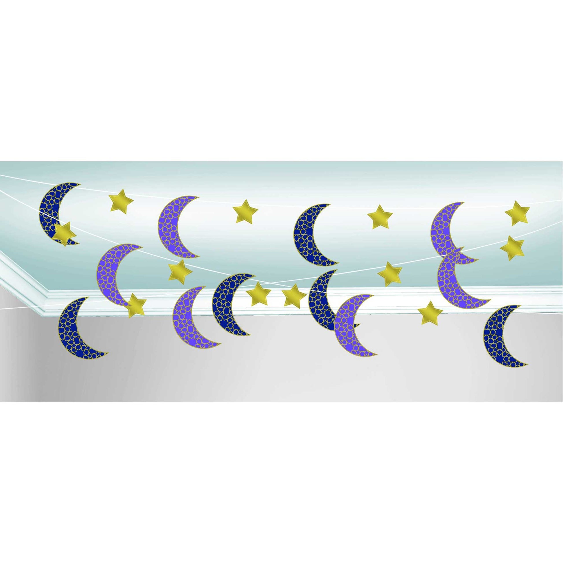 Moon & Stars Celebration Moons & Stars Hanging String Decorations NIS Traders