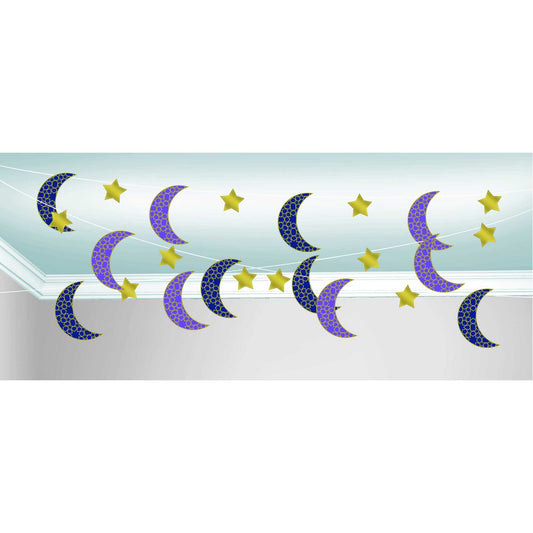 Moon & Stars Celebration Moons & Stars Hanging String Decorations NIS Traders