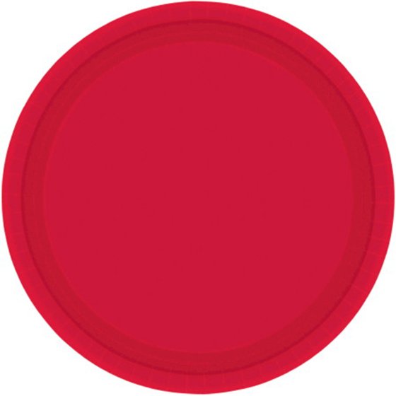PAPER PLATES 23CM ROUND - APPLE RED (20 pack) NIS Traders