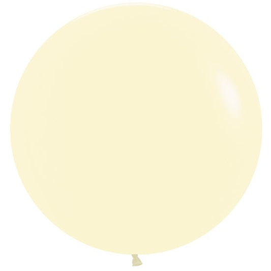 PASTEL MATTE YELLOW  60cm Latex Balloons, 3PK Sempertex NIS Traders