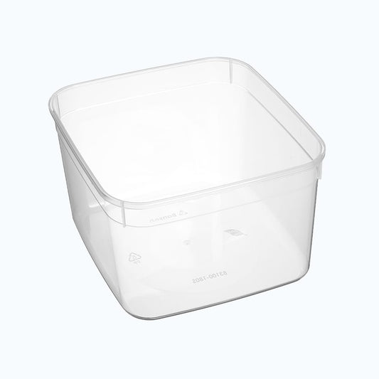PP Square Storage Containers 3.1ltr Clear with Lid 10PK NIS Traders
