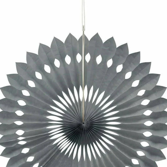 Paper Fan Decoration - GRAY 1PC 40cm NIS Traders