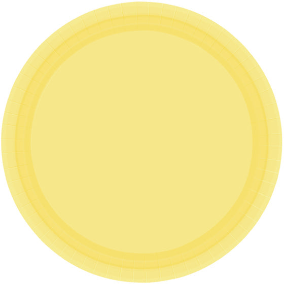 Paper Plates 17CM Round - YELLOW SUNSHINE  (20 Pack) NIS Traders
