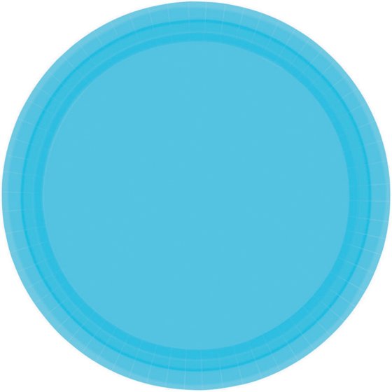 Paper Plates 23CM Round - CARIBBEAN BLUE (20 Pack) NIS Traders