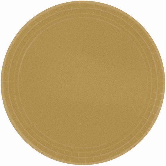 Paper Plates 23CM Round - GOLD (20 Pack) NIS Traders