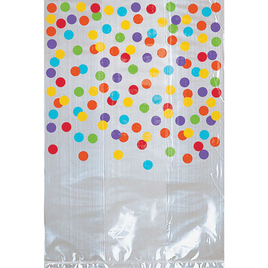 Party Cello Bags & Rainbow Coloured Dots 25pcs NIS Traders