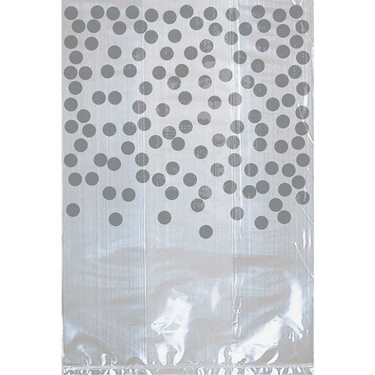 Party Favour Cello Bags & Silver Dots-25 Pack NIS Traders
