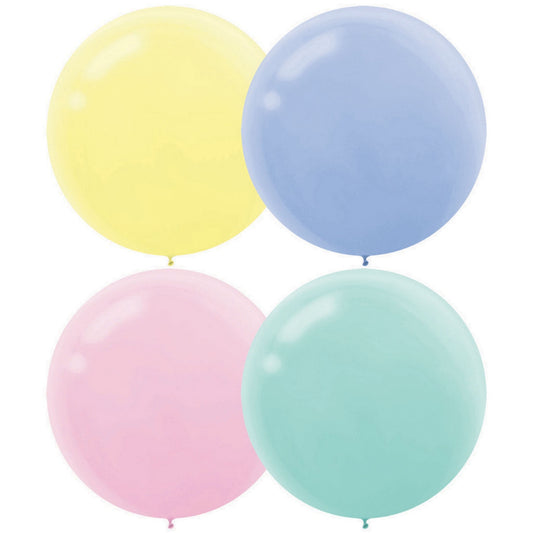 Pastel Assorted Latex balloon 60cm Pack of 4 NIS Traders