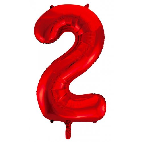 Buy Pastel Red foil Balloon Number #2 (34inch) at NIS Packaging & Party Supply Brisbane, Logan, Gold Coast, Sydney, Melbourne, Australia