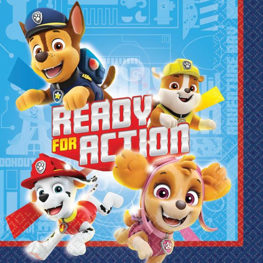 Paw patrol beverage napkin 16pk NIS Traders
