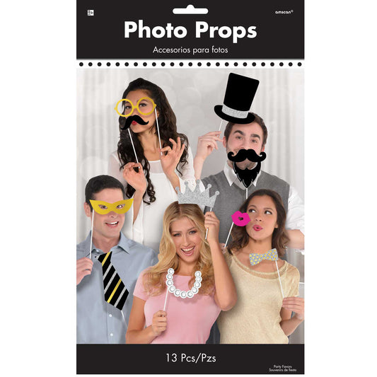 Photo Booth Props Fancy Party Assorted Sizes & Shapes NIS Traders