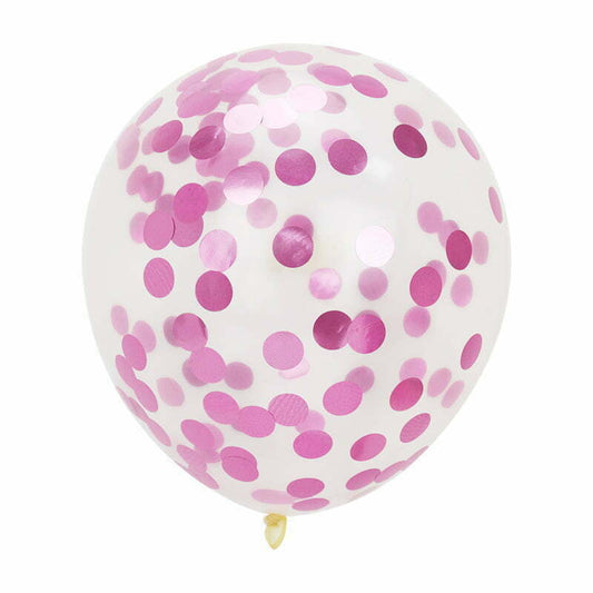 Pink Confetti Balloons 30cm (Pack of 5) NIS Traders