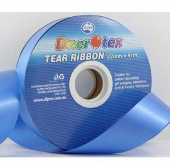 Buy ROYALBLUE TEAR RIBBON 32MMX91M at NIS Packaging & Party Supply Brisbane, Logan, Gold Coast, Sydney, Melbourne, Australia