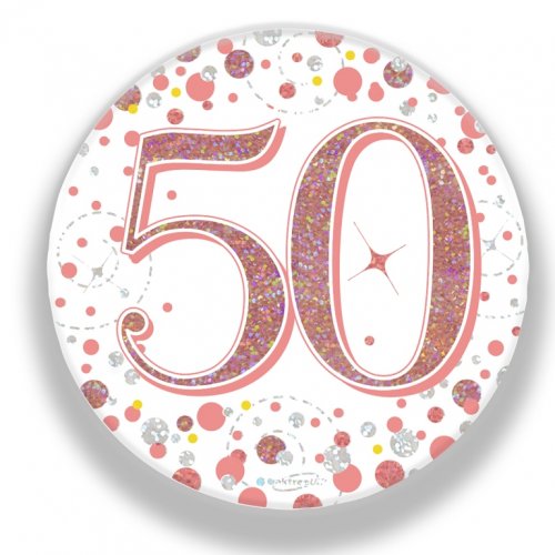 Rose Gold Badge #50 Sparkling Fizz 75mm NIS Traders