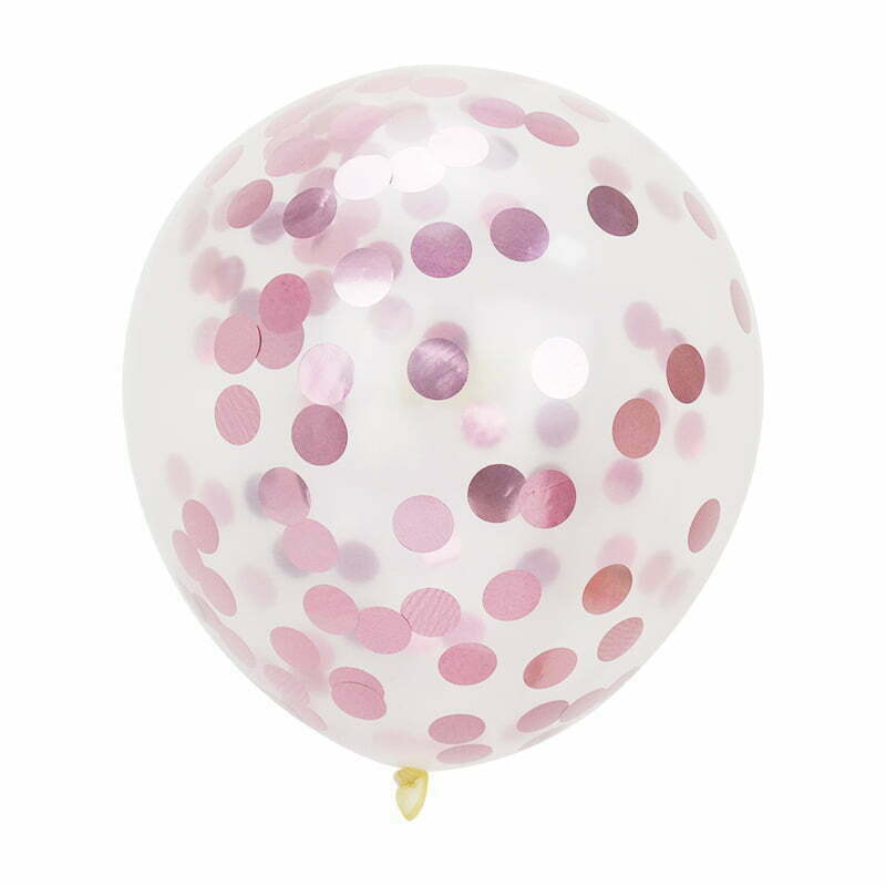 Rosegold Confetti balloons 30cm (Pack of 5) NIS Traders