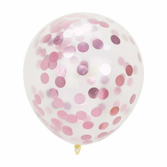 Rosegold Confetti balloons 30cm (Pack of 5) NIS Traders