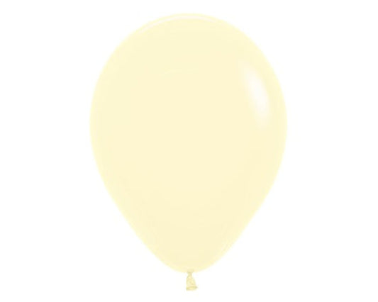 SEMPERTEX 30CM PASTEL MATTE YELLOW LATEX BALLOONS, 25PK NIS Traders