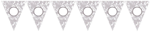 SILVER SCROLL PERSONALIZED PENNANT BANNER NIS Traders