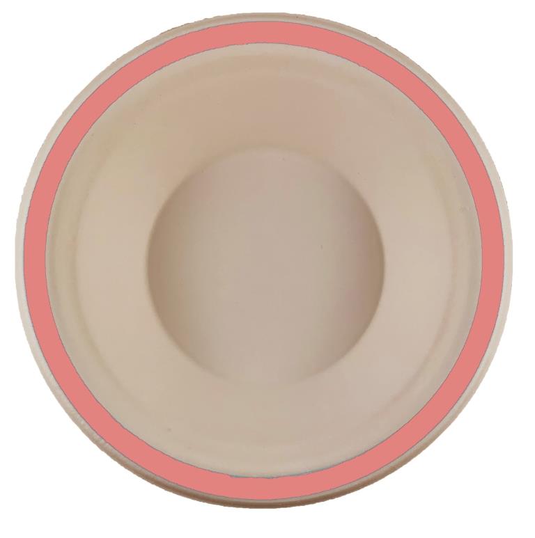 Buy SUGCANE BOWL 160MM ROSEGOLD EDGE 10pk at NIS Packaging & Party Supply Brisbane, Logan, Gold Coast, Sydney, Melbourne, Australia