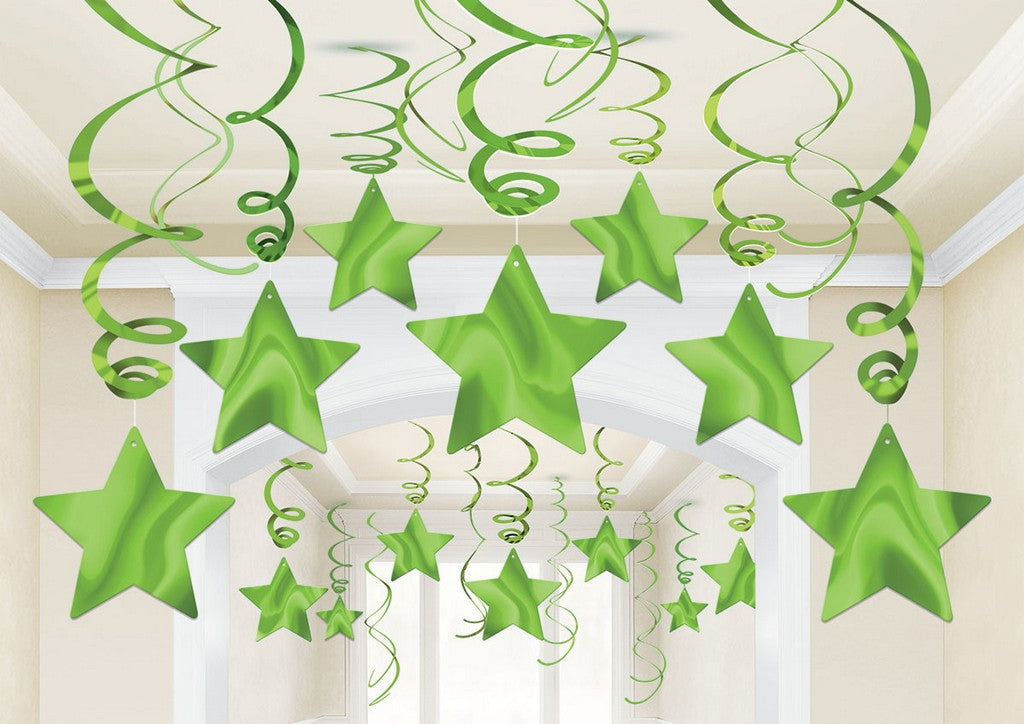 Shooting Stars Foil Mega Value Pack Swirl Decorations Kiwi NIS Traders