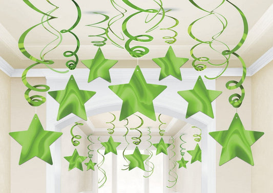Shooting Stars Foil Mega Value Pack Swirl Decorations Kiwi NIS Traders