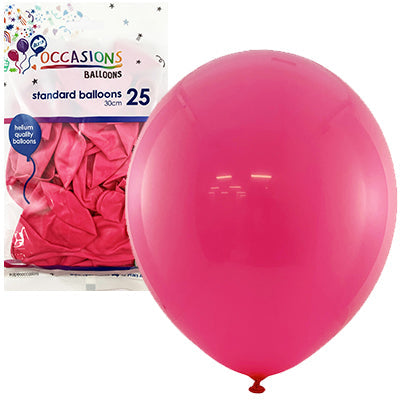 Buy Standard Fushia 30cm Balloons at NIS Packaging & Party Supply Brisbane, Logan, Gold Coast, Sydney, Melbourne, Australia