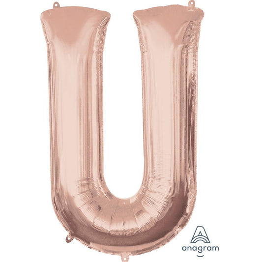 SuperShape Letter U Rose Gold. NIS Traders