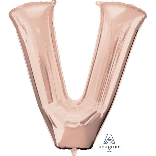 SuperShape Letter V Rose Gold. NIS Traders
