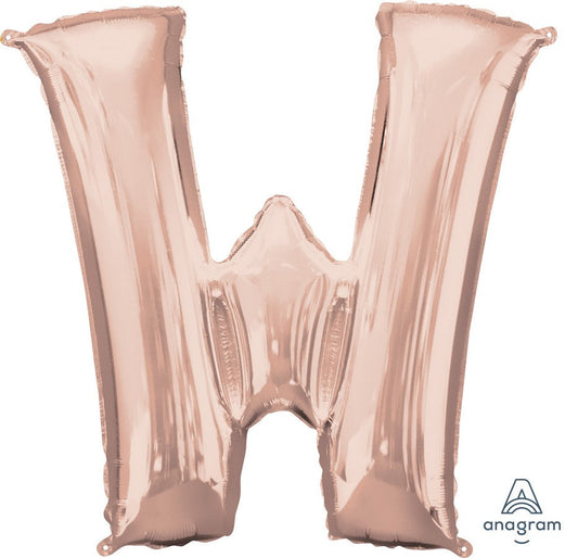 SuperShape Letter W Rose Gold. NIS Traders