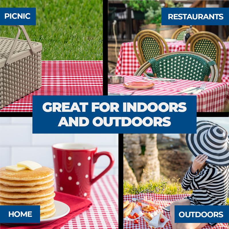 Tablecloth Reusable Chequered Design - 108cm x 180cm NIS Traders
