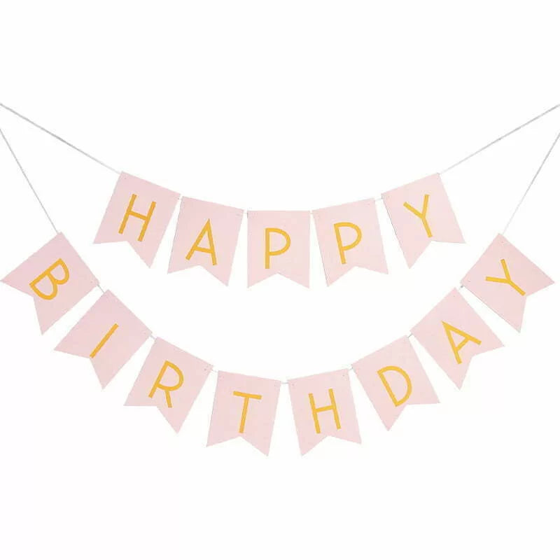 PINK Happy Birthday BUNTING 3.3m 1pc