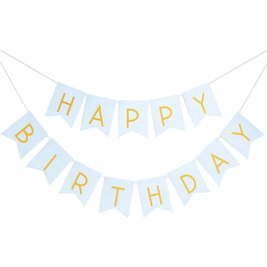 BLUE Happy Birthday BUNTING 3.3m 1pc