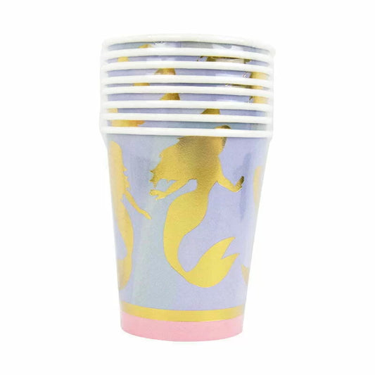 MERMAID FOIL CUPS 8pk