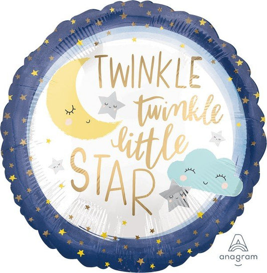 Twinkle Twinkle Little Star Foil Balloon 45cm