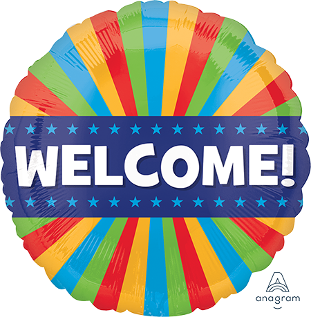 Welcome Blitz Foil Balloon 45cm