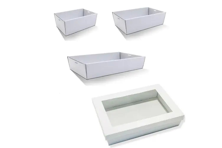 White Catering Tray- Medium With Lid