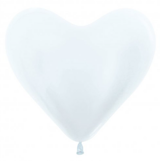 Satin White Heart Shape